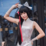 「碧蓝航线白丝旗袍cos」爱宕和高雄