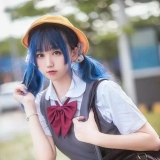 「JK制服cos」双眼皮的菌子，很可爱哟！