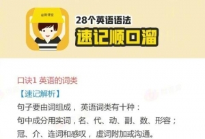 28个考研英语语法速记口诀，以后阅读再也不是事儿