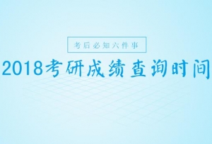 2018考研初试成绩查询时间公布！考后你还要
