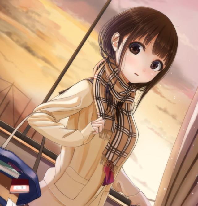 二次元卡通美图：校园风少女，喜欢多姿多彩的校园生活！