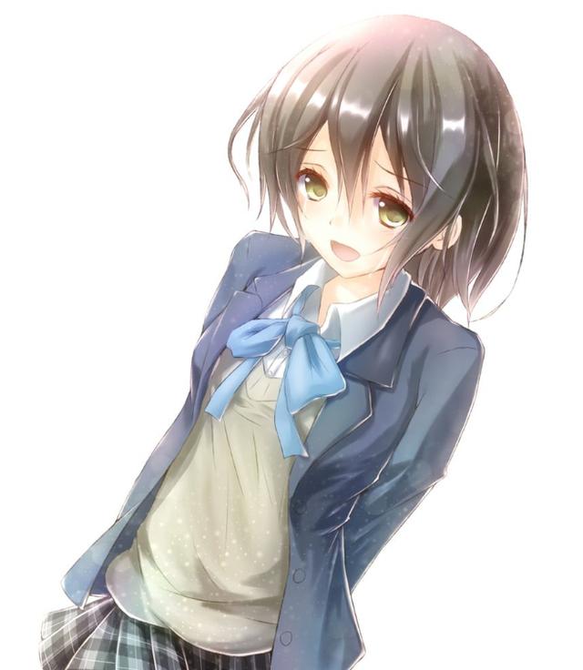 二次元卡通美图：校园风少女，喜欢多姿多彩的校园生活！