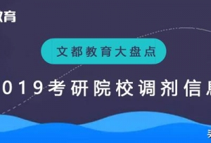 2019考研院校调剂信息