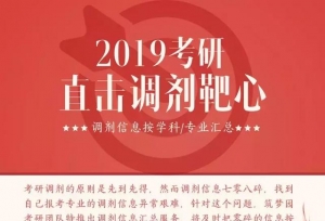2019考研调剂信息更新啦