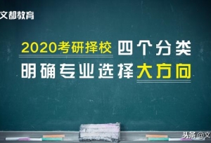 2020考研择校：四个分类，明确专业选择大方