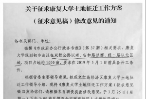 网爆康复大学初步选址确定，位于青岛市红岛