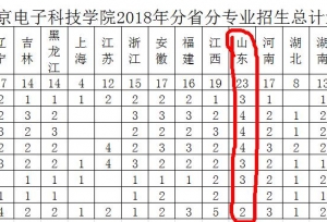 2018年北京电子科技学院进入面试范围的山东