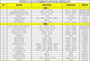 黎明职业大学获2019年度福建省职业院校技能