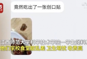 江西一高校食堂饭菜吃出苍蝇蝌蚪青蛙 校方