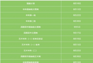 湖北省高考各批次录取时间点