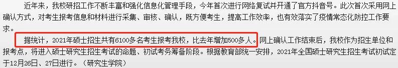 21考研报考人数更新！一院校增长超3000人